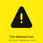 Alert minimal bright yellow material icon