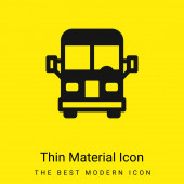 Airport Bus minimal bright yellow material icon