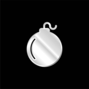 Bomba gümüş kaplama metalik simge