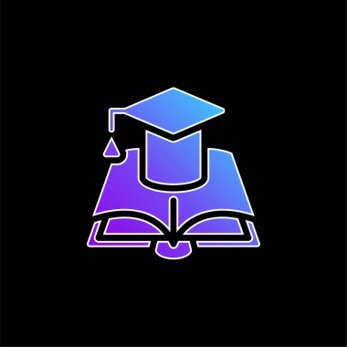 Kitap mavi gradyan vektör simgesi