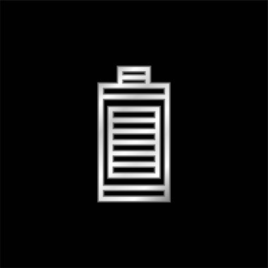 Pil gümüş kaplama metalik simge