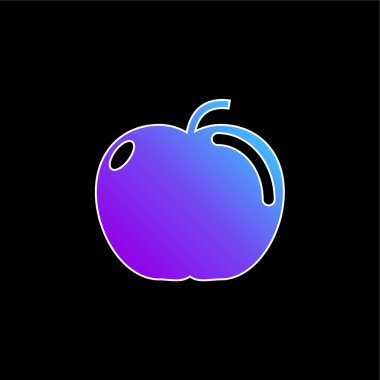 Elma mavisi gradyan vektör simgesi