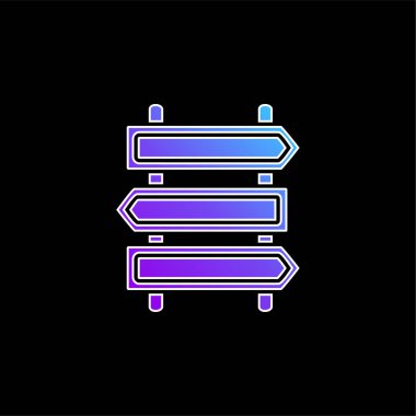 Polonyalılarda Gruplandırılmış Oklar Sinyalleri mavi eğimli vektör simgesi