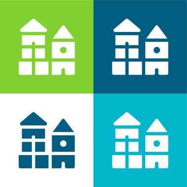 Düz Düz Düz Renk simgesi setini engelle