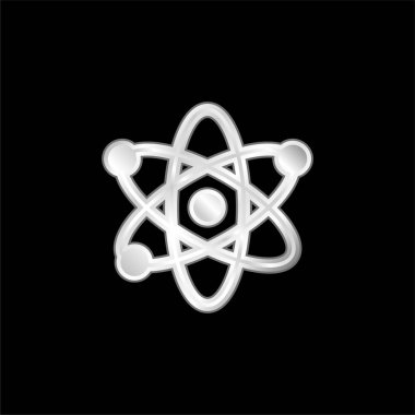 Atom gümüş kaplama metalik simge