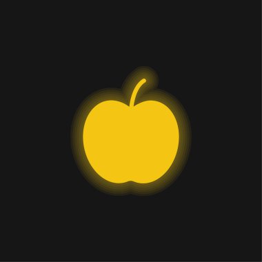 Elma sarısı parlak neon simgesi
