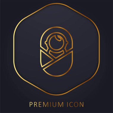 Bebek altın çizgisi logosu veya simgesi