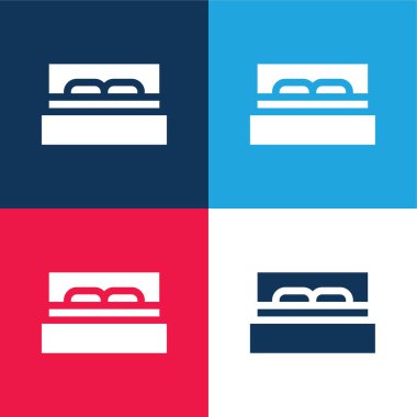 Yatak mavisi ve kırmızı dört renk en küçük simge kümesi