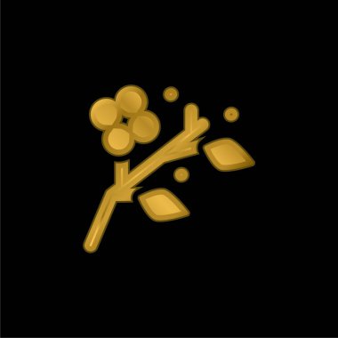 Gelişmiş altın kaplama metalik simge veya logo vektörü
