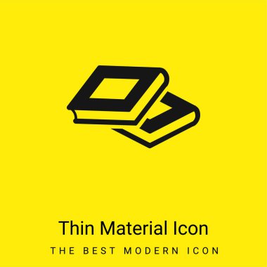 Books minimal bright yellow material icon clipart