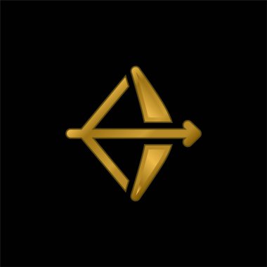 Baş altın kaplama metalik simge veya logo vektörü