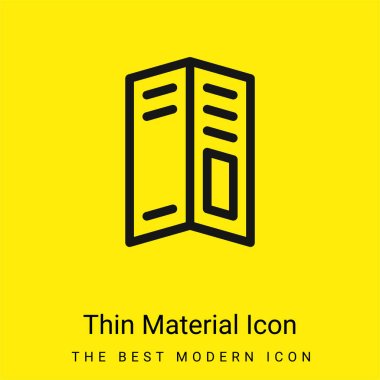 Big Brochure minimal bright yellow material icon clipart