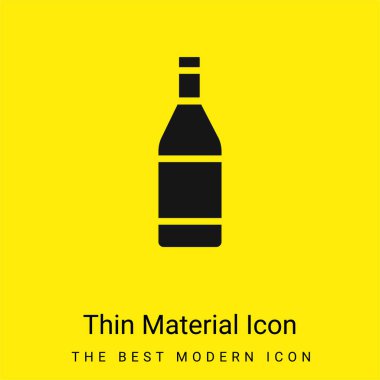 Şişe minimumda parlak sarı madde simgesi