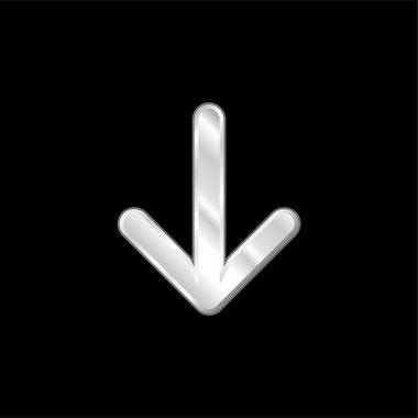 Ok gümüş kaplama metalik simge