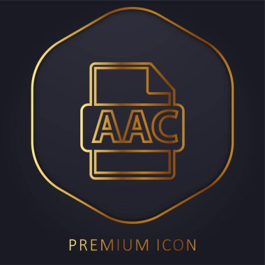 AAC Dosya Biçimi Değişken altın çizgi premium logosu veya simgesi