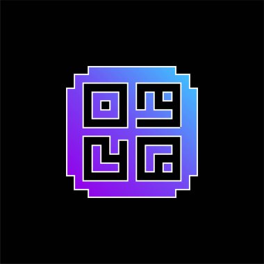 Barkod mavi gradyan vektör simgesi