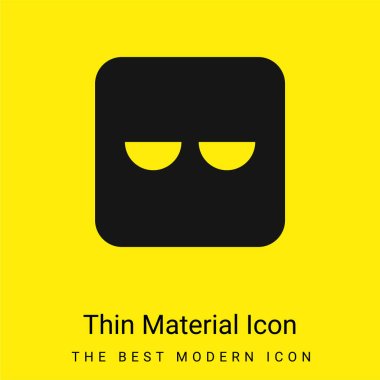 Bored minimal bright yellow material icon clipart