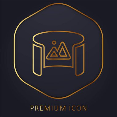 360 Görünüm Altın Hat prim logosu veya simgesi