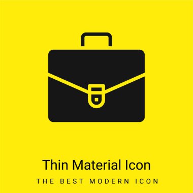 Evrak çantası en az parlak sarı madde simgesi