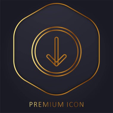 Arrow Down Altın Satır prim logosu veya simgesi