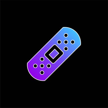 Yara bandı mavi eğimli vektör simgesi