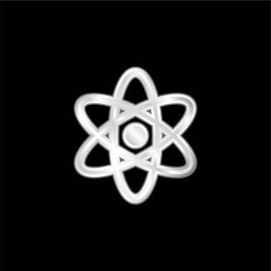 Atom gümüş kaplama metalik simge