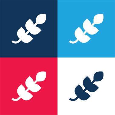 Mavi ve kırmızı dört renk en küçük simge kümesi