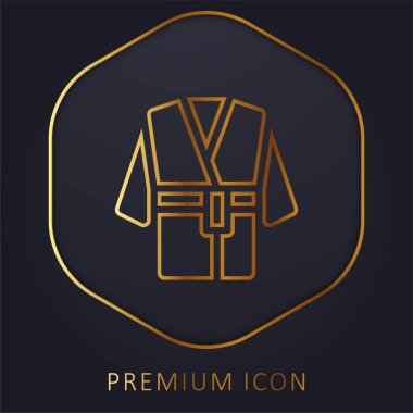 Bornoz altın çizgisi logosu veya simgesi