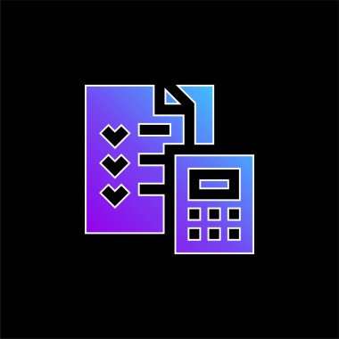 Muhasebe mavi gradyan vektör simgesi