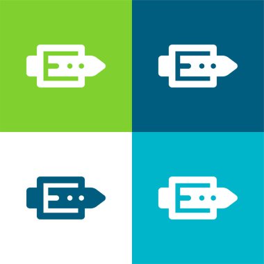 Kemer Düz 4 renk en küçük simge kümesi