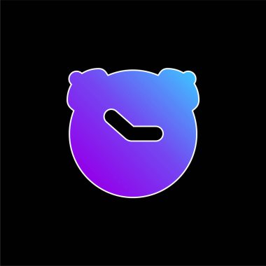 Alarm Saati mavi eğimli vektör simgesi