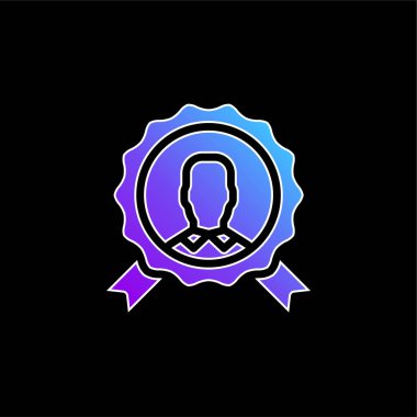 Ödül mavi gradyan vektör simgesi