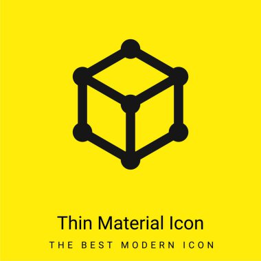 3d Küp en az parlak sarı madde simgesi