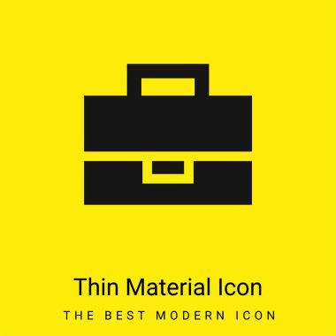 Black Briefcase minimal bright yellow material icon clipart