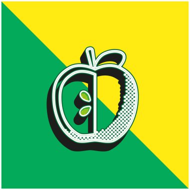 Apple Green ve sarı modern 3d vektör simgesi logosu