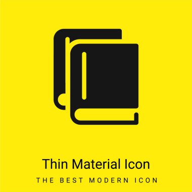 Books Overlapping Arrangement minimal bright yellow material icon clipart