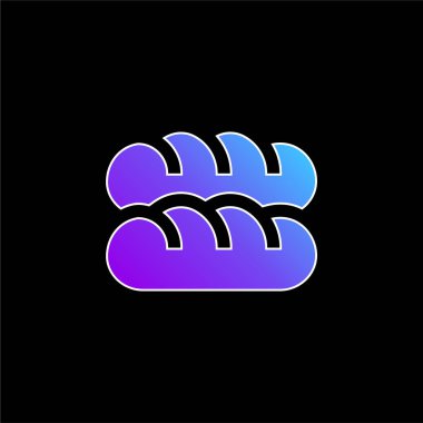 Baget mavi gradyan vektör simgesi