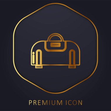 Altın çizgi prim logosu veya simgesi