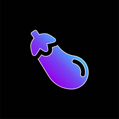 Büyük Patlıcan mavi eğimli vektör simgesi