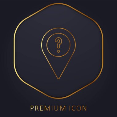 Ask golden line premium logo or icon clipart