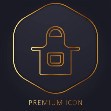 Apron golden line premium logo or icon clipart