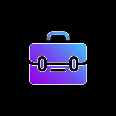 Evrak çantası mavi gradyan vektör simgesi