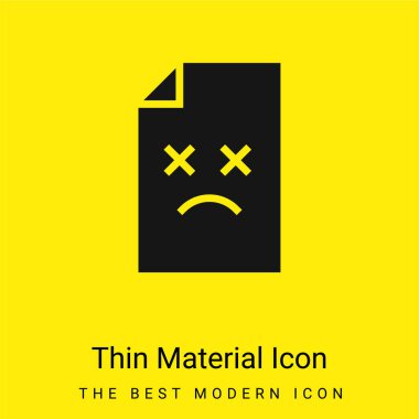 Archive minimal bright yellow material icon clipart