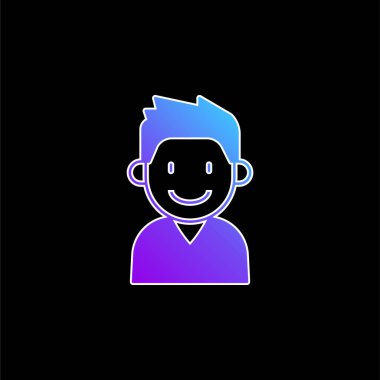 Erkek mavi gradyan vektör simgesi