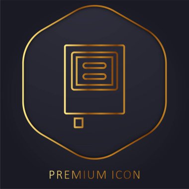 Altın satır premium logosu ya da simgesi