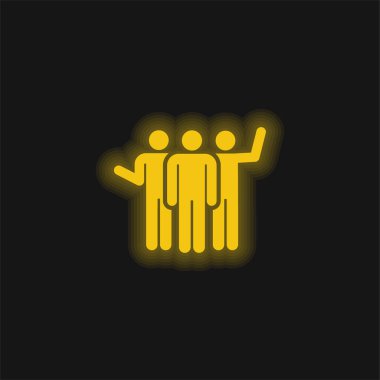 Bant sarı parlak neon simgesi