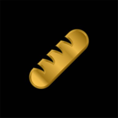 Baget altın kaplama metalik simge veya logo vektörü