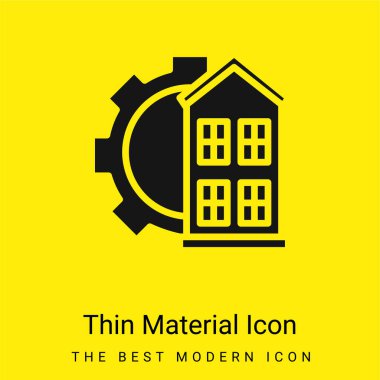 Architectonic minimal bright yellow material icon clipart