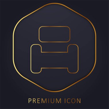 Koltuk altın çizgi prim logosu veya simgesi