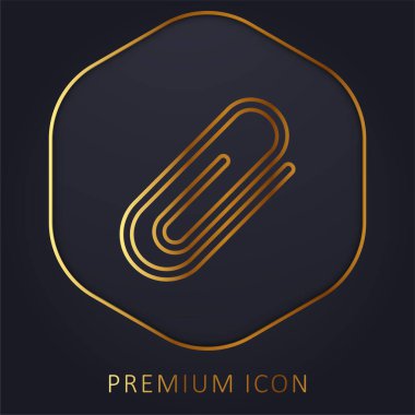 Eklenti altın çizgi premium logo veya simgesi